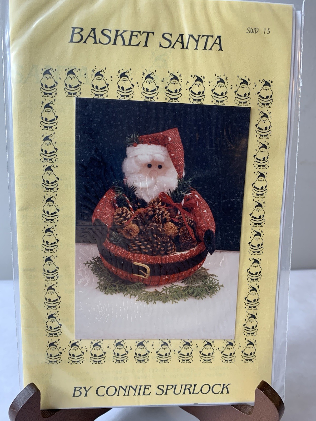 VTG Basket Santa by Connie Spurlock - Adjustable To Any Size Basket