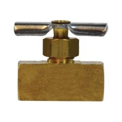 09134-04 Needle Valve, 1/4" Nom., FIP x FIP, 150 psi, -45 to 250 deg F, Brass