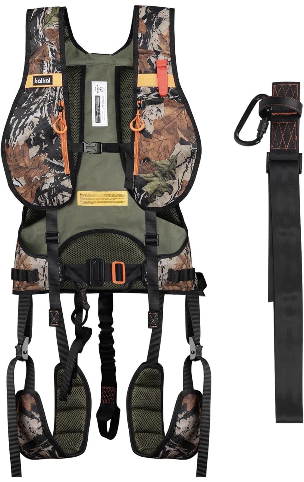 Kalkal Tree Stand Harness, Hunter Safety System Harness Lightweight Padded M/XL
