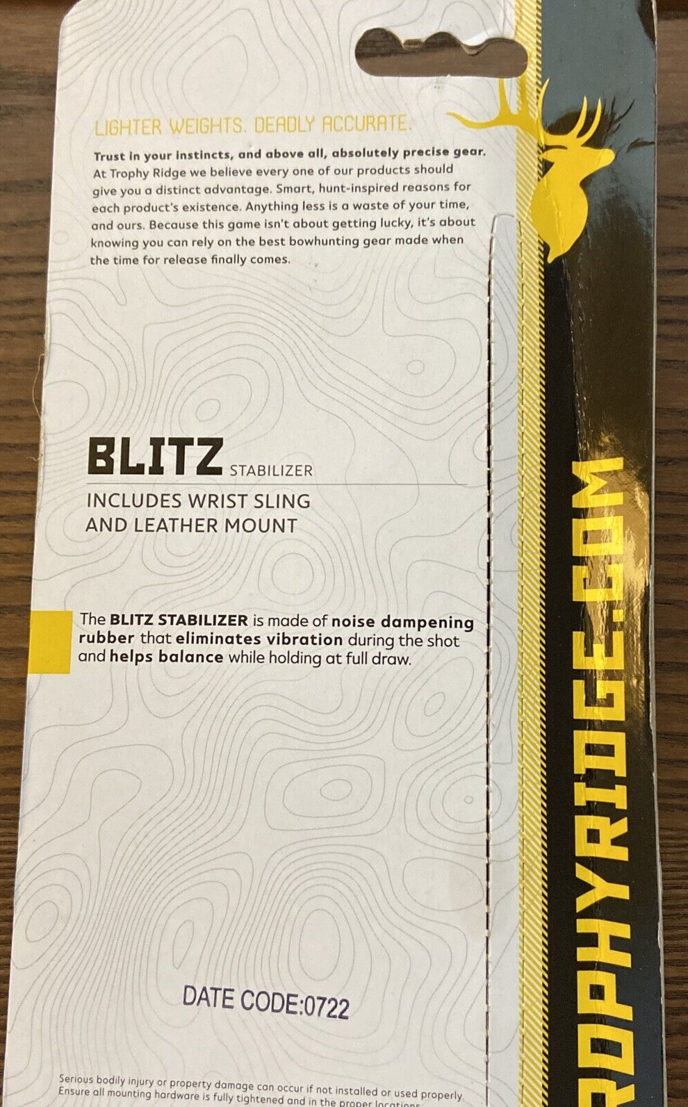 Trophy Ridge Blitz Stabilizer 6 in. Model: AS1007