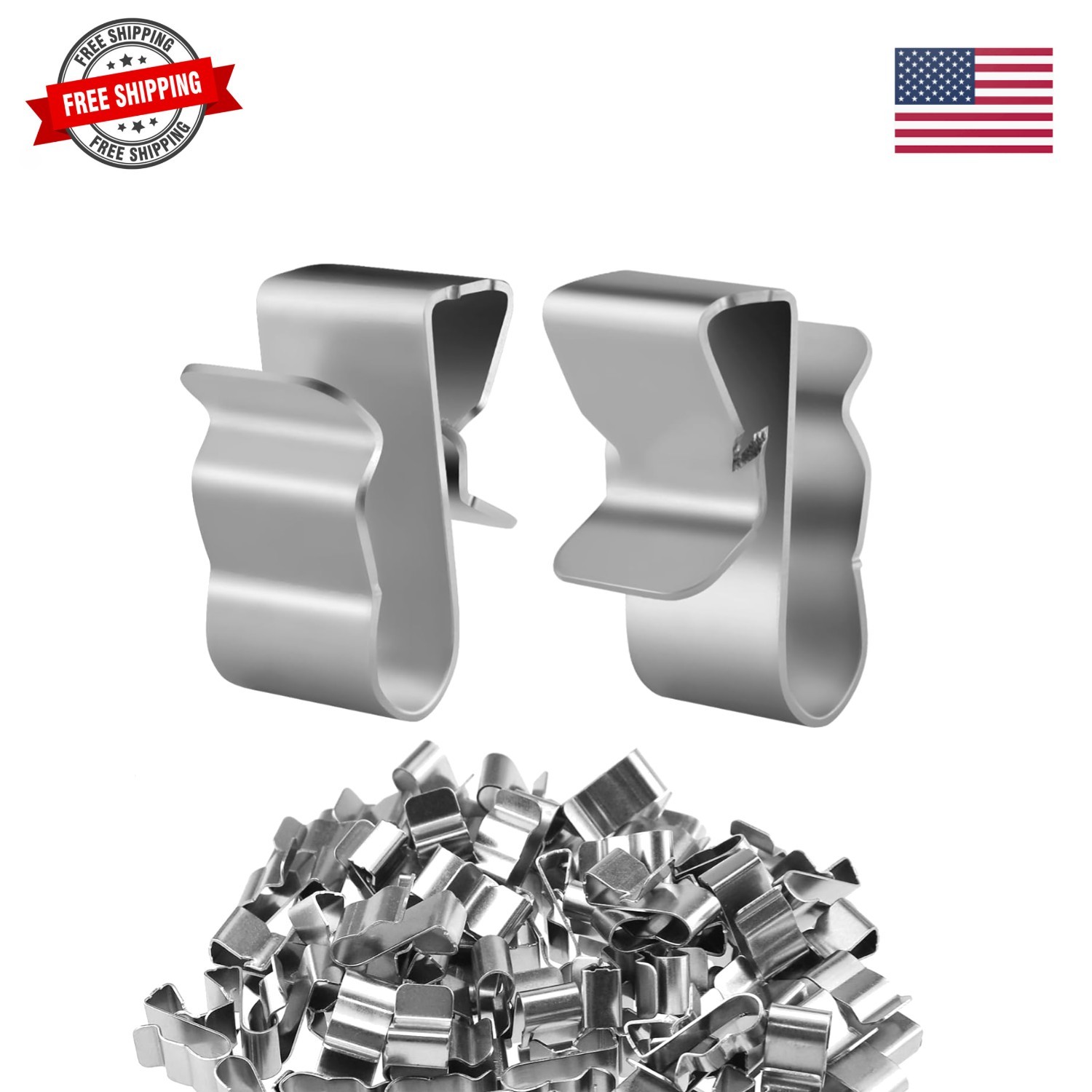 60Pcs Trailer Frame Wire Clips, 304 Stainless Steel Cable Clamps 23 mm Solar ...