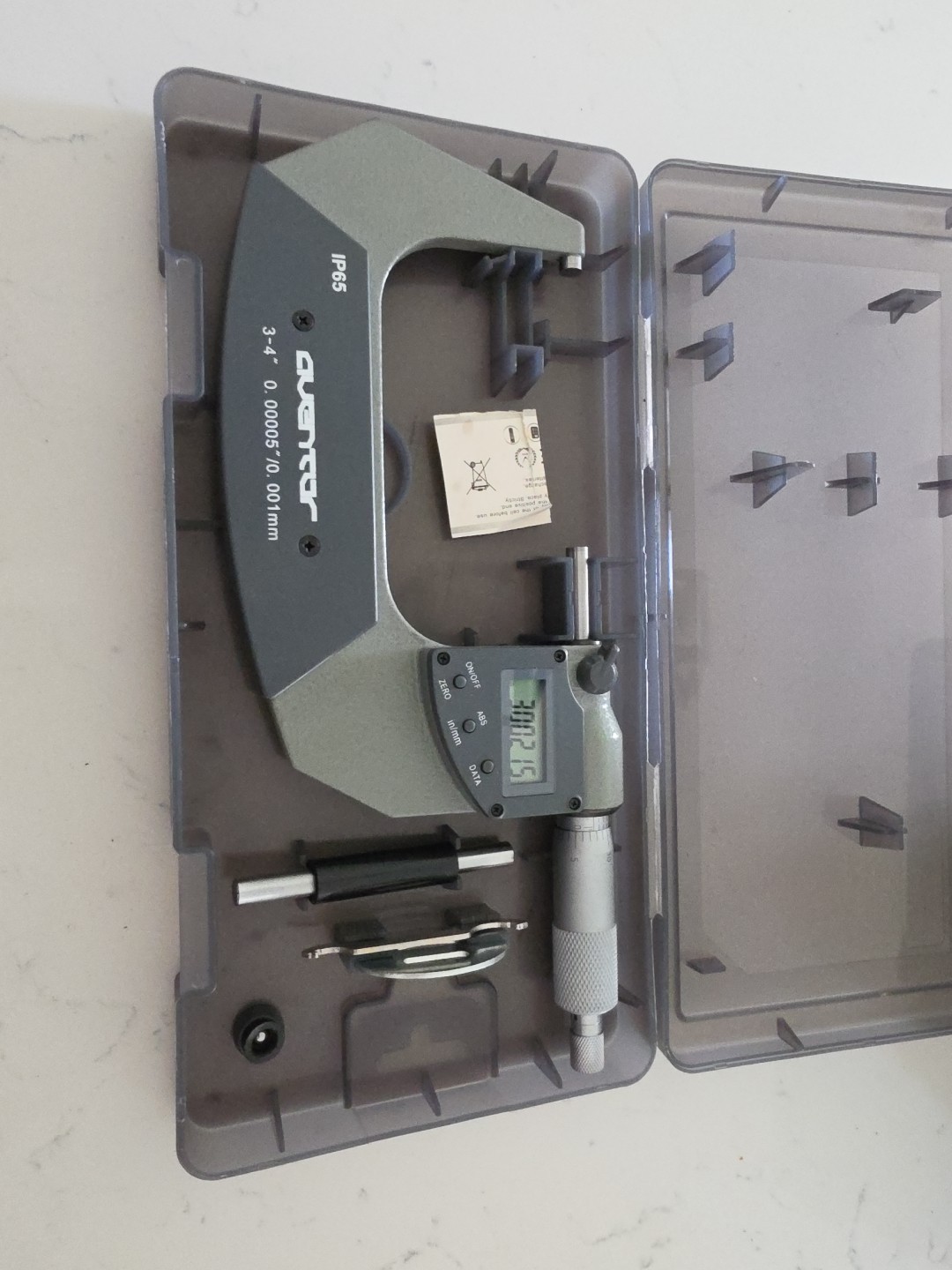 Shars 3-4" 0.00005"/0.001mm Digital Electronic Outside Micrometer IP65