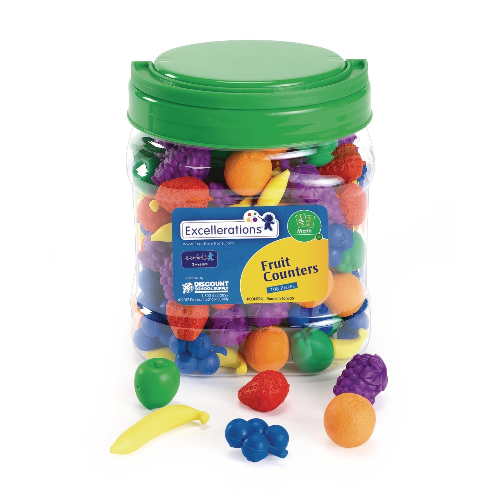Excellerations Soft Fruit Counters - 108 Pieces