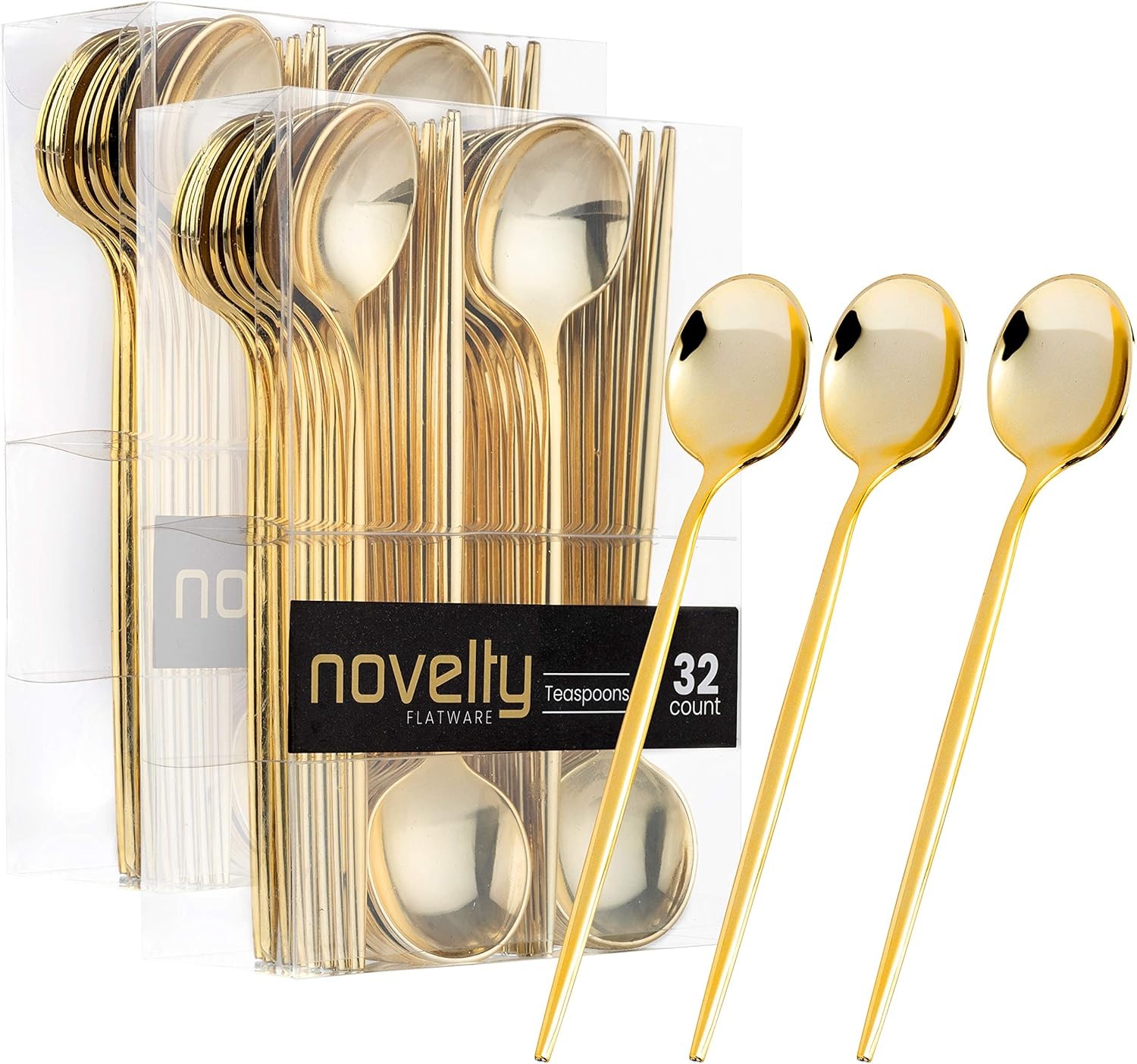 Novelty Modern Flatware, Cutlery, Disposable Plastic Teaspoons/Dert