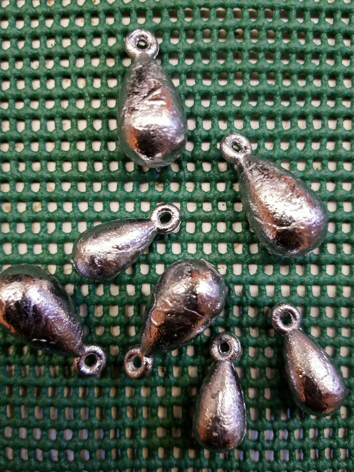 25 Bell Lead Fishing Sinkers 1/2 oz with cast eye.  Free shipping