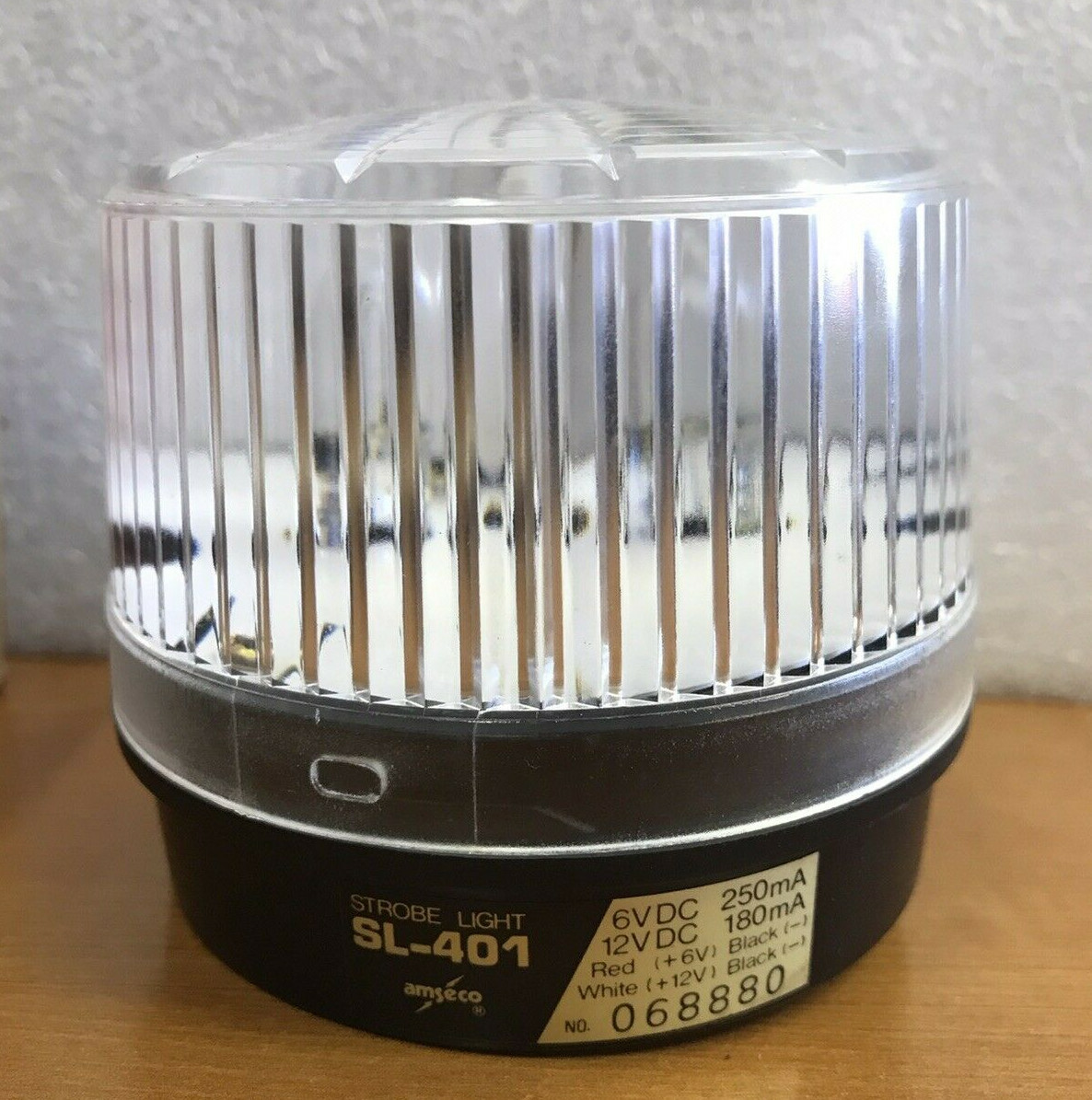 Amseco Sl-401 Clear Strobe Light 6-12 Volt Security System Vintage Made in Japan