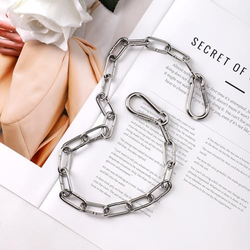 Gate Chain Lock, 20 Inch Stainless Steel Gate Link Chain Lock with Both-Ended