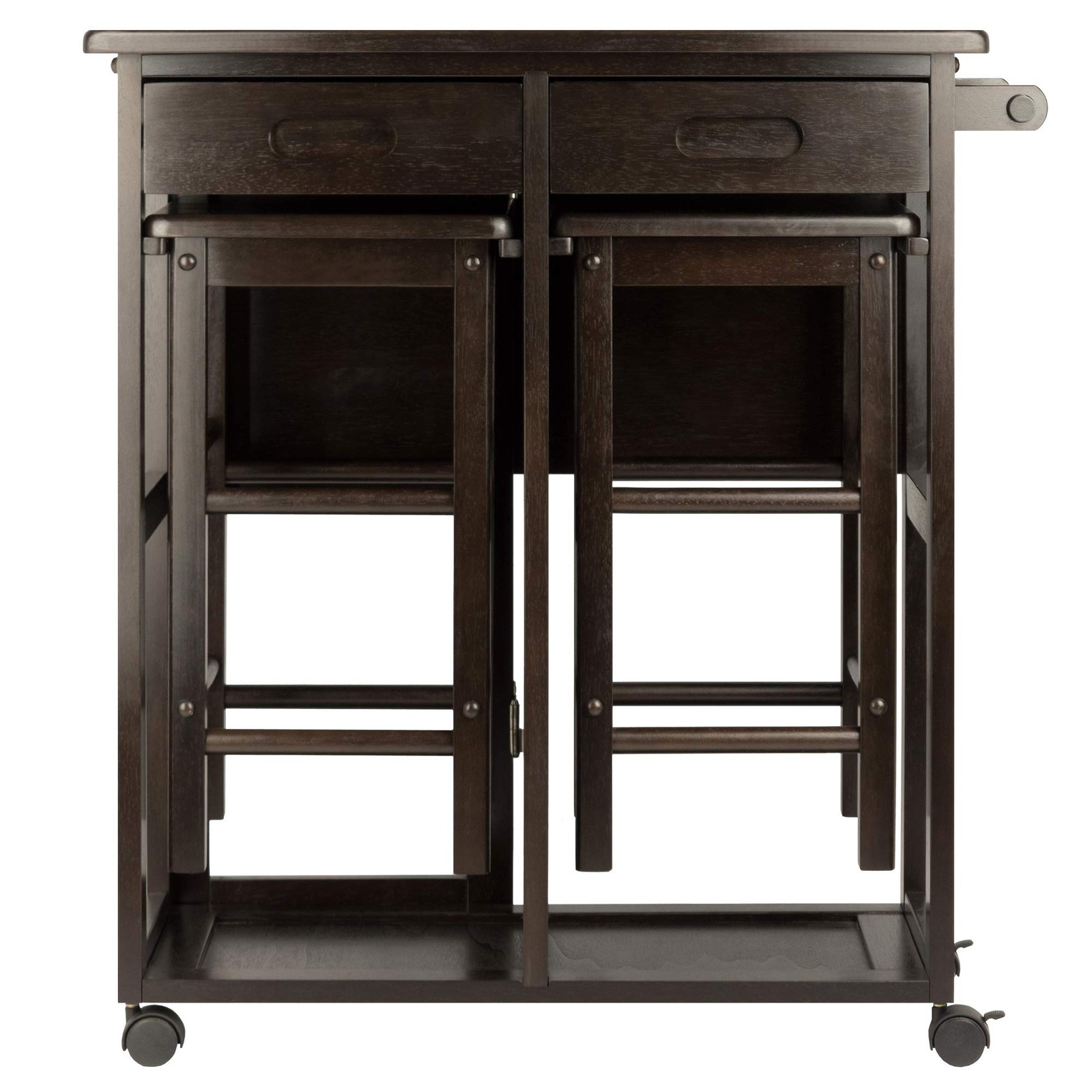 Suzanne Kitchen Table Set with Stools, Coffee, 33"