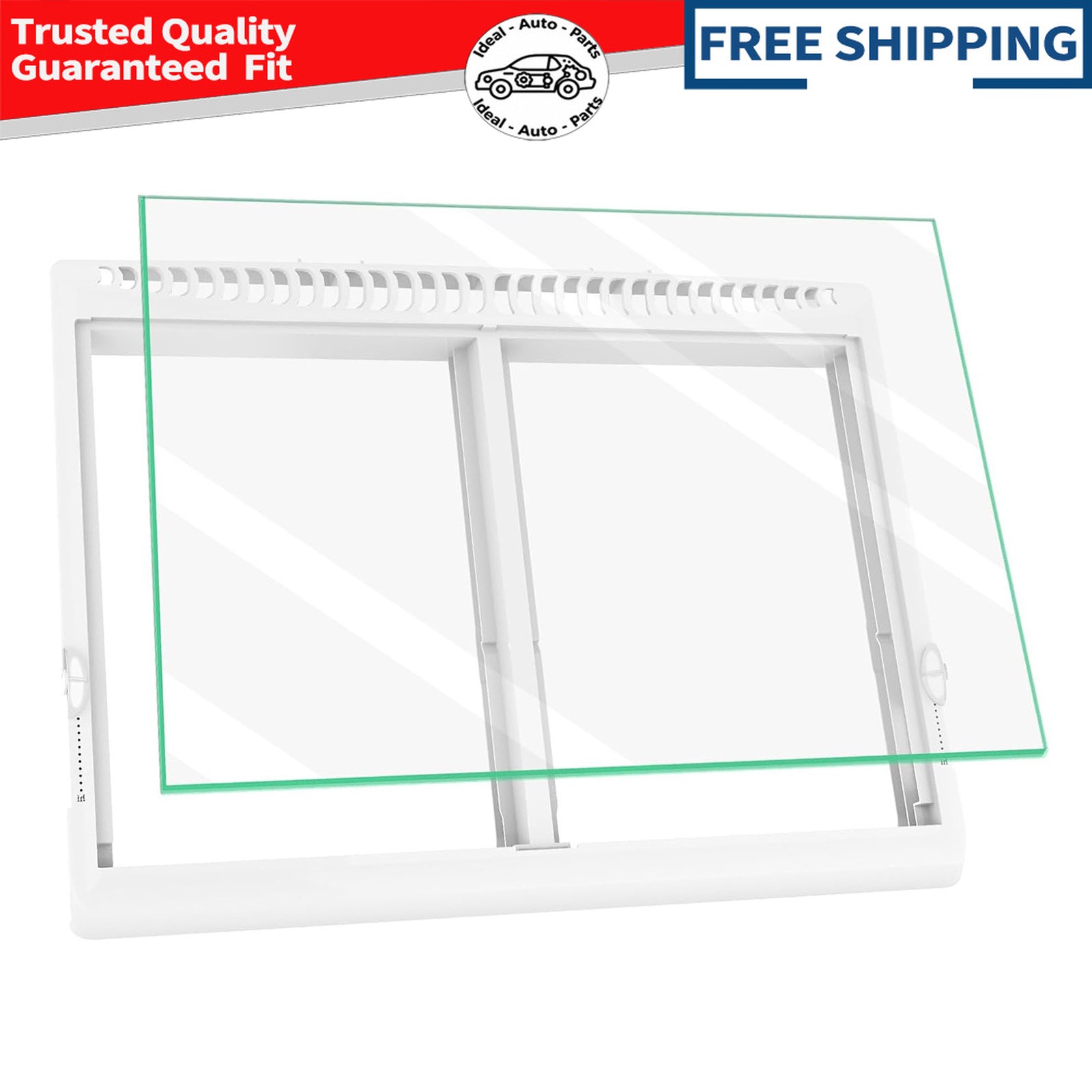 240364787 Refrigerator Crisper Drawer Cover Frame with 240350608 Crisper Glass