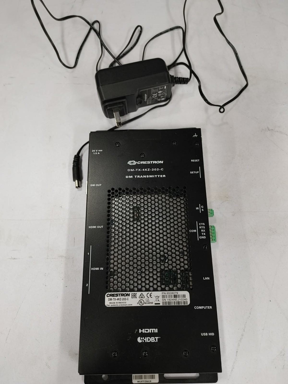 Crestron DM-TX-4KZ-202-C DigitalMedia 8G+ 4K60 4:4:4 HDR Transmitter w AC Power