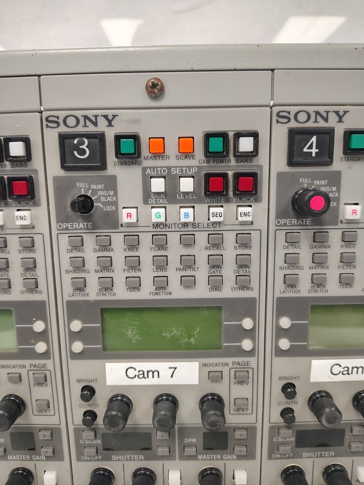 (4) SONY REMOTE CONTROL PANEL RCP-TX7 - NO CABLES - UNTESTED
