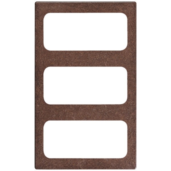 Vollrath 8244222 Template Thermoset for Chafing Dish Brown Granite 20" x 12"