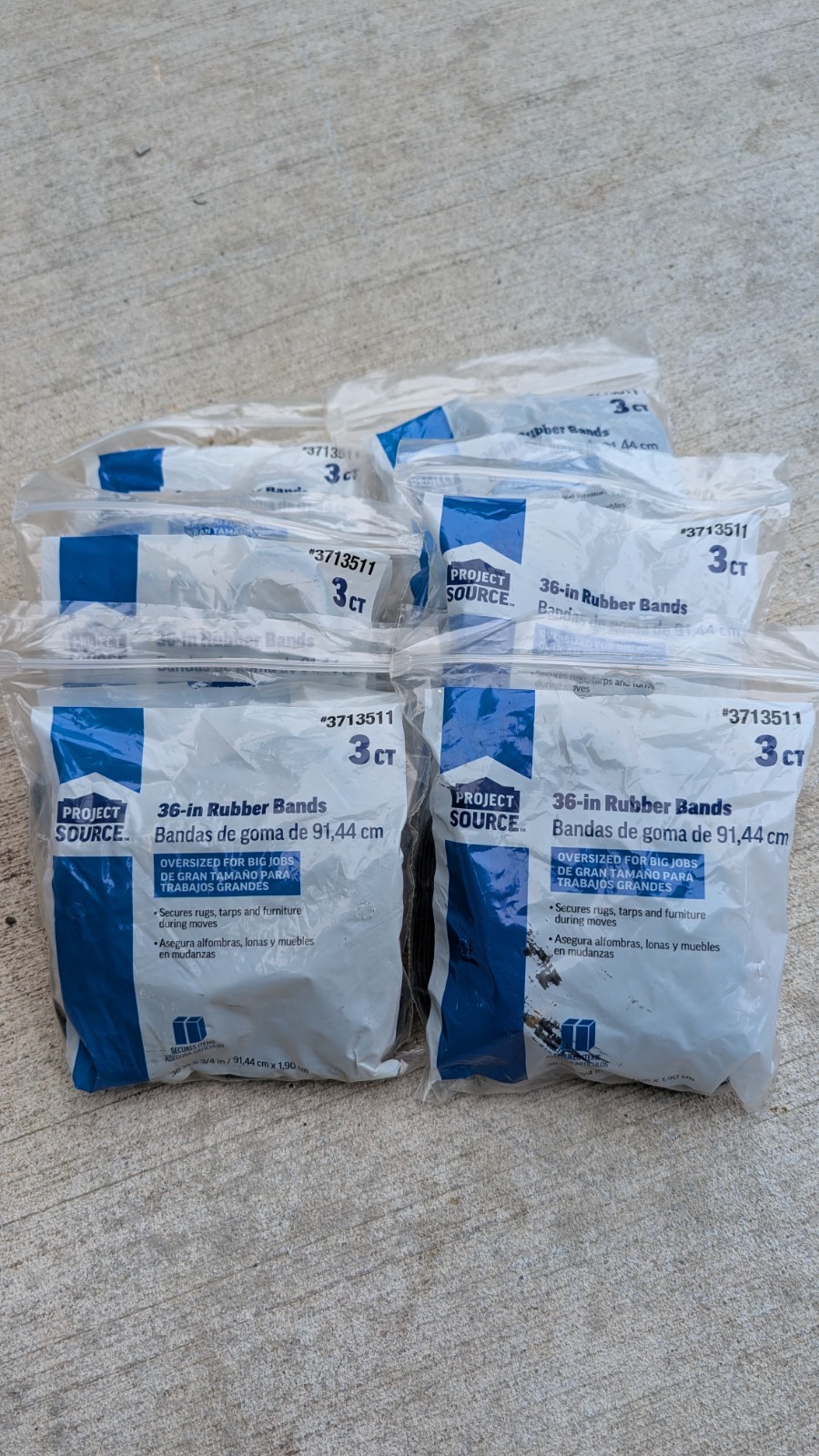 Project Source  Rubber Bands 3/4 X 36 In NEW 6 Packs (18 Total)
