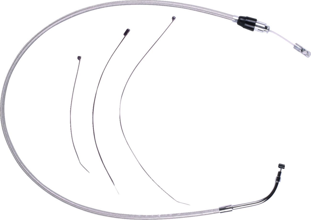 Magnum Upper Clutch Cable Polished SS 47-1/4" H-D Softail 18-22 Touring 21-22