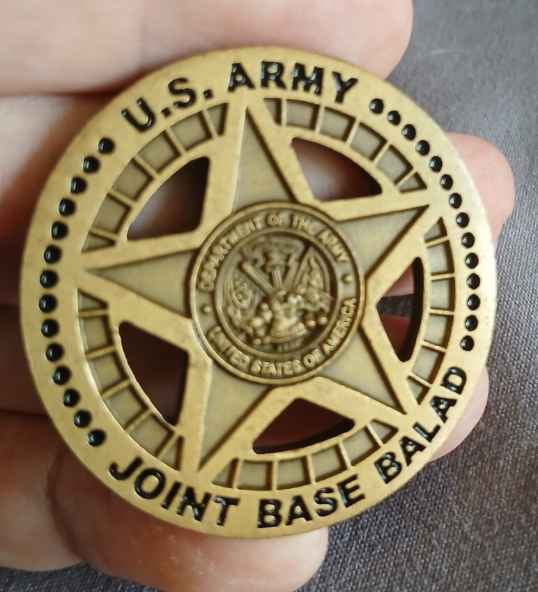 US Army Joint Base Balad Iraq Challenge Coin Cutout Star Military OIF