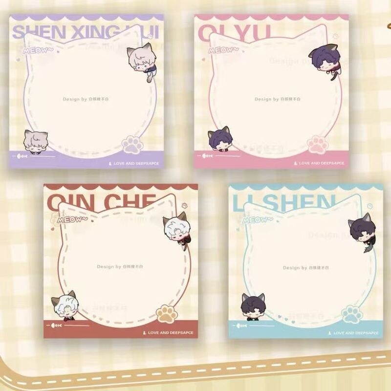 Love and Deepspace Series Note Message Pad Sticky Note Speedy Cute Gift