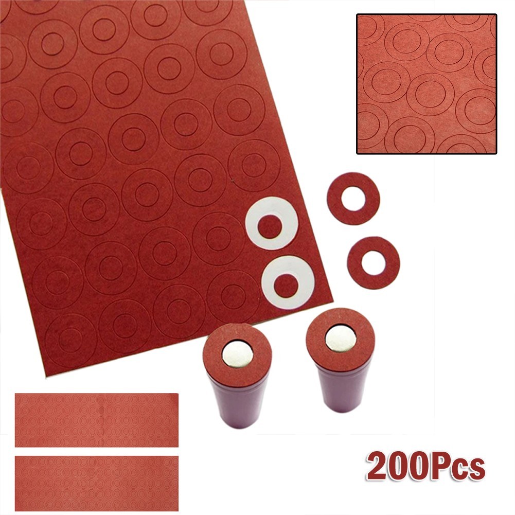 Battery Insulators Paper Cardboard Hollow Insulating Red 10mm 2 Sheets