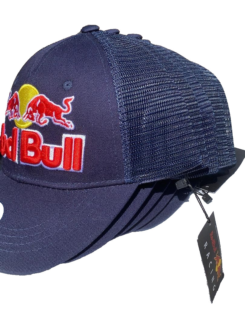 Navy +Navy Trucker Cap. 3-D Embroidery. Racing. F1. Motocross. MotoGP.Supercross