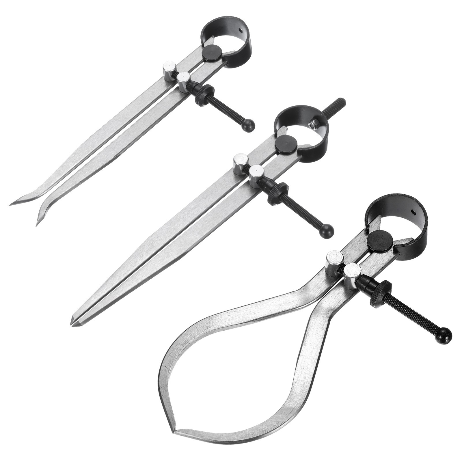 3pcs Spring Outside Inside Caliper Divider 6" Stainless Steel Spring Caliper Set