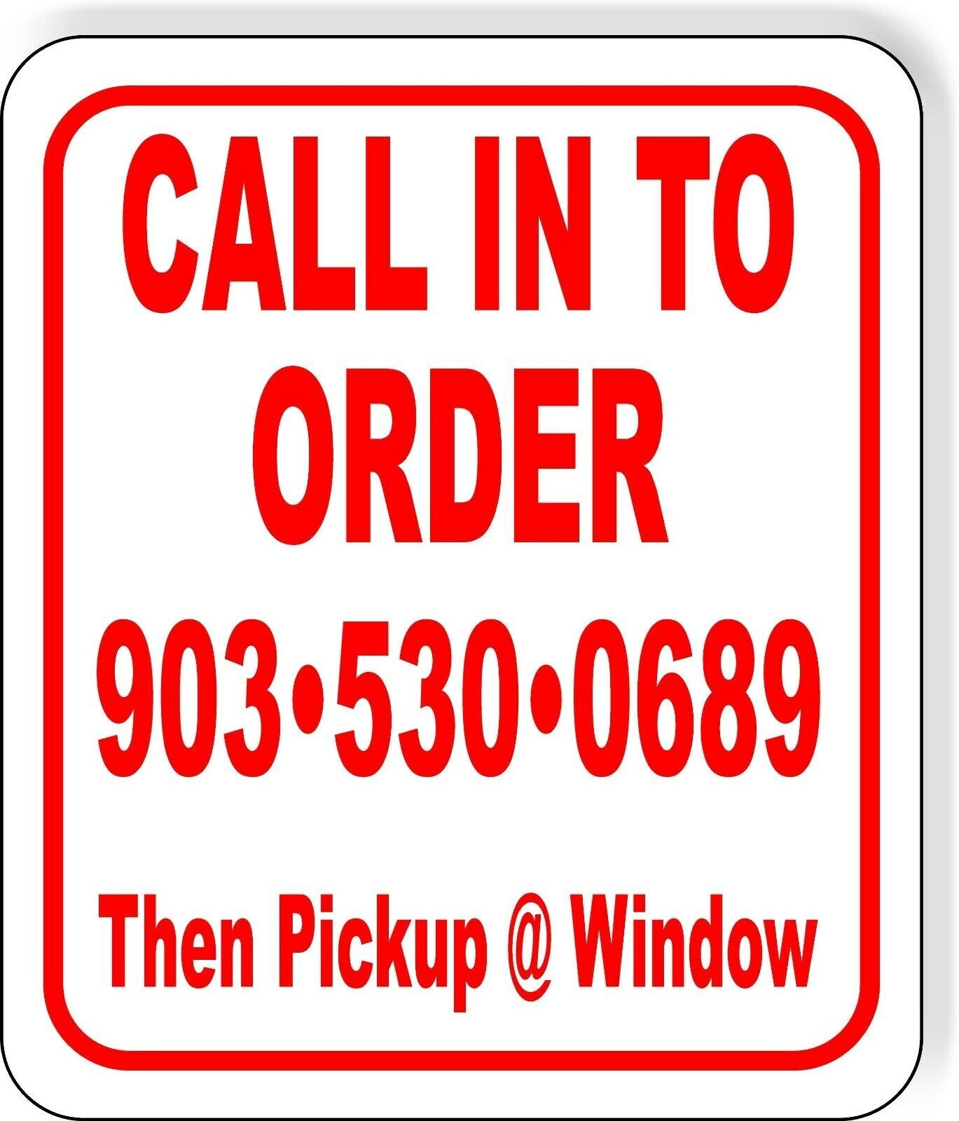 CALL IN TO ORDER 903�530�0689 & Then Pickup @ Wind Metal Aluminum composite sign