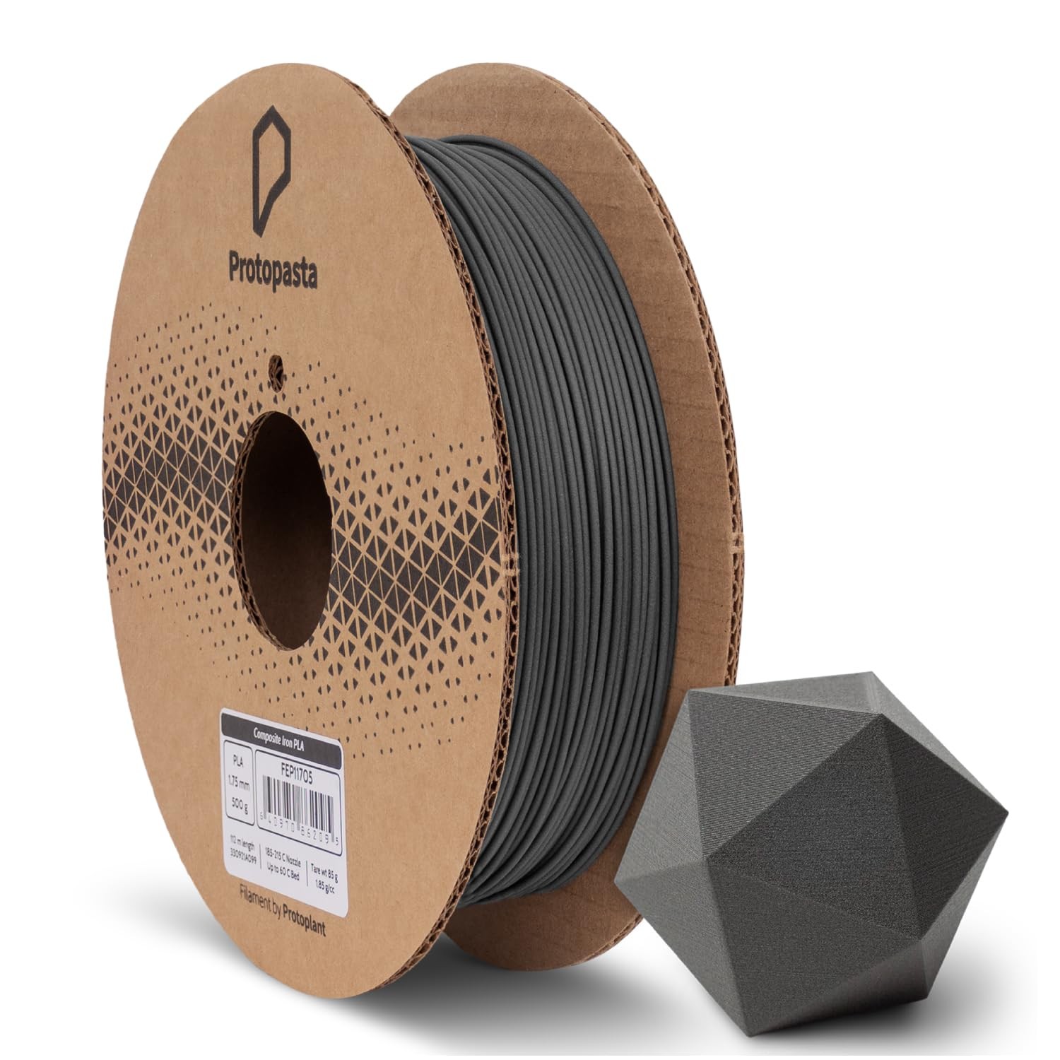 Protopasta Ferromagnetic Iron PLA 3D PLA, 500g, Magnetic Pla, 500g