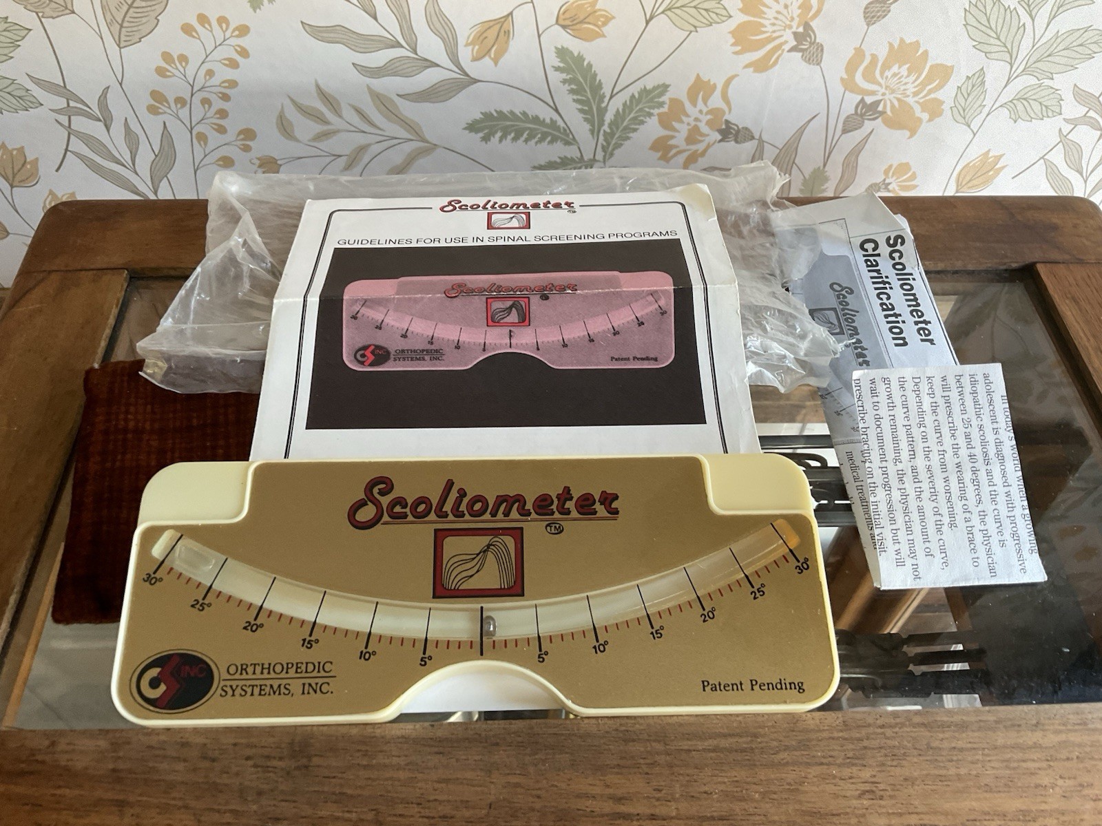 VINTAGE OSI ORTHOPEDIC SYSTEMS INC SCOLIOMETER with ORIGINAL INSTRUCTIONS