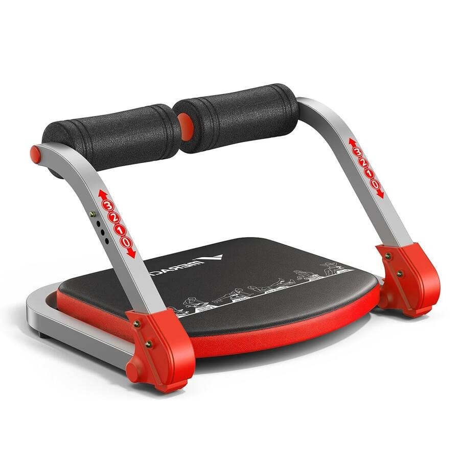 MERACH Ab Crunch Machine w/ 3 Resistance Levels - Black and Red - New Open Box
