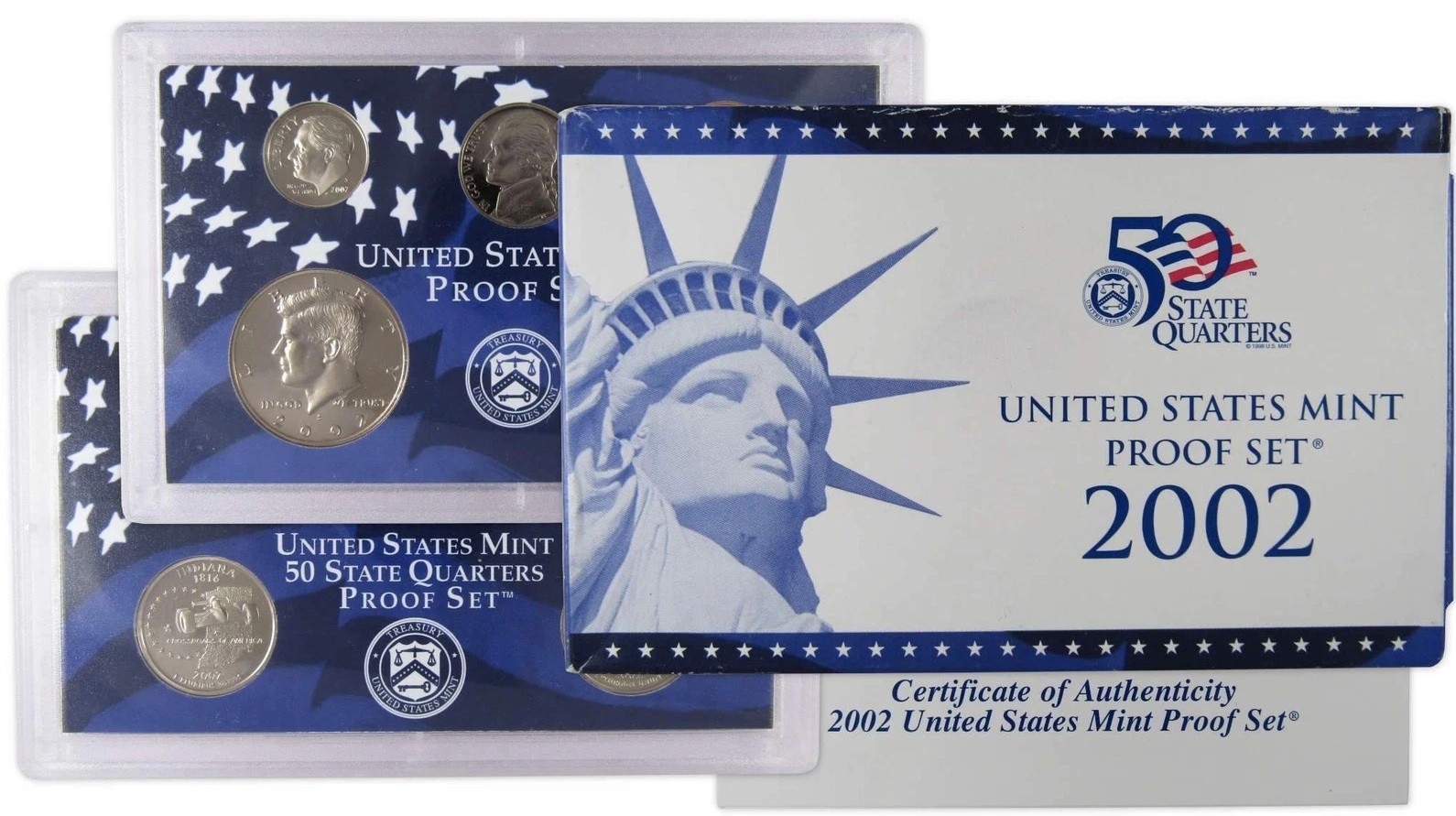 2002-S United States Mint Proof Set –OGP & COA  w/ 50 State Quarters