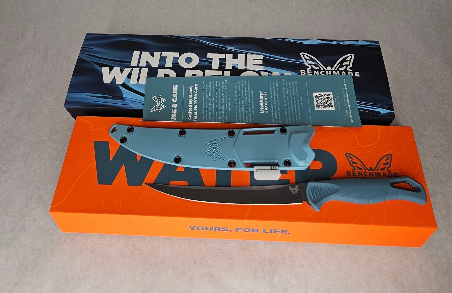 Benchmade 7" Fishcrafter 18010 CPM Magnacut Filet Fixed Blade Knife w Sheath Box