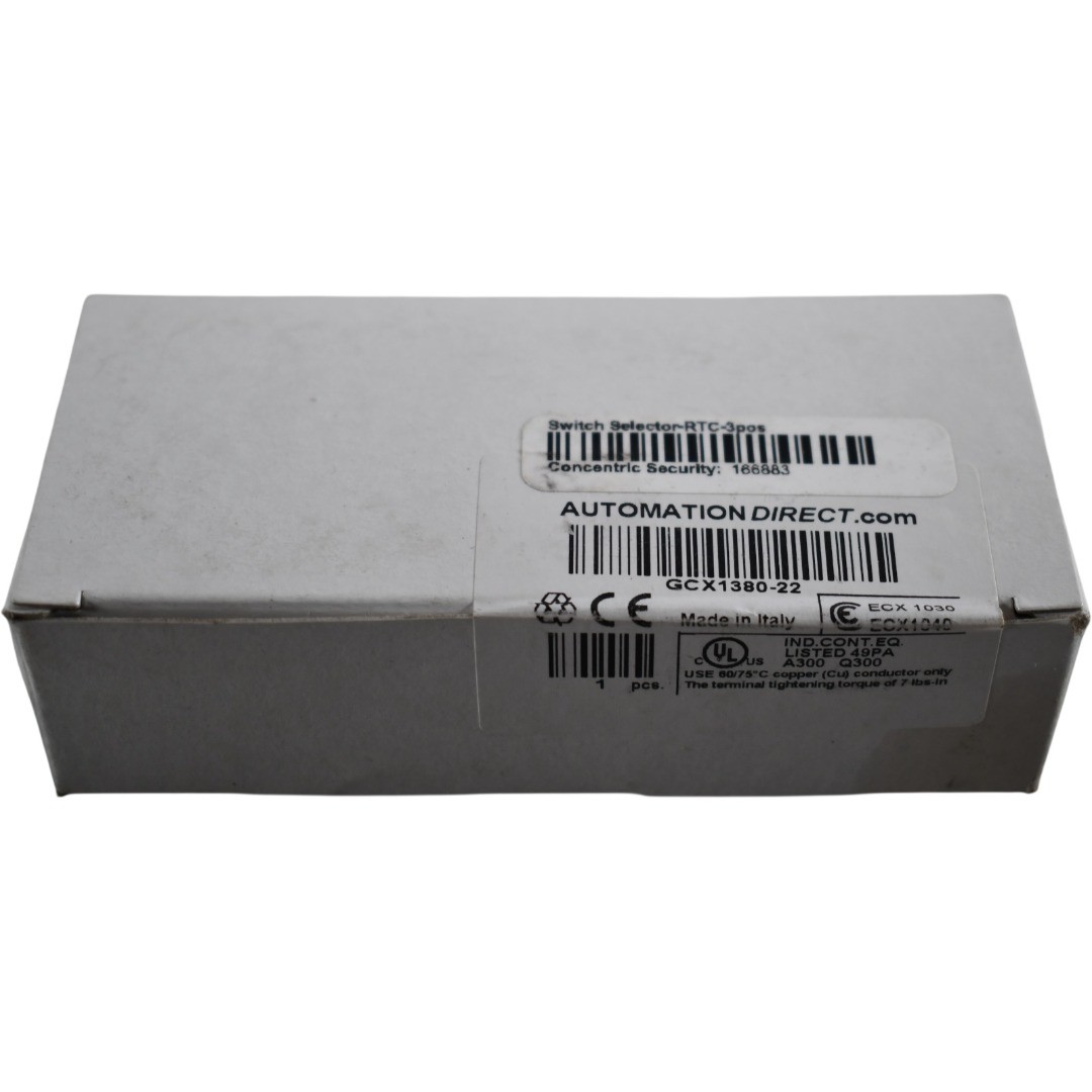 NEW Automation Direct GCX1380-22 Selector Switch 3-Position Spring Return 22mm