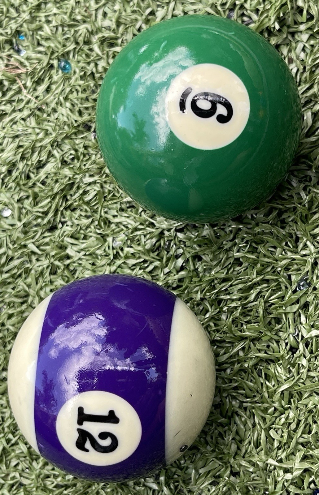 Vintage Pool Balls #6 and #12 Billiard Replacement Balls Standard 2.25”