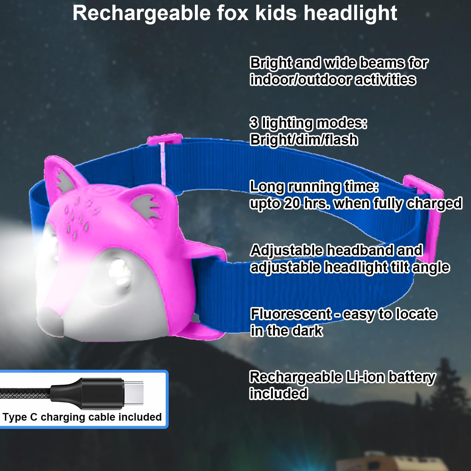 Best Kids Camping Essentials LED Lantern and Rechargeable Headlamp Set Multiple