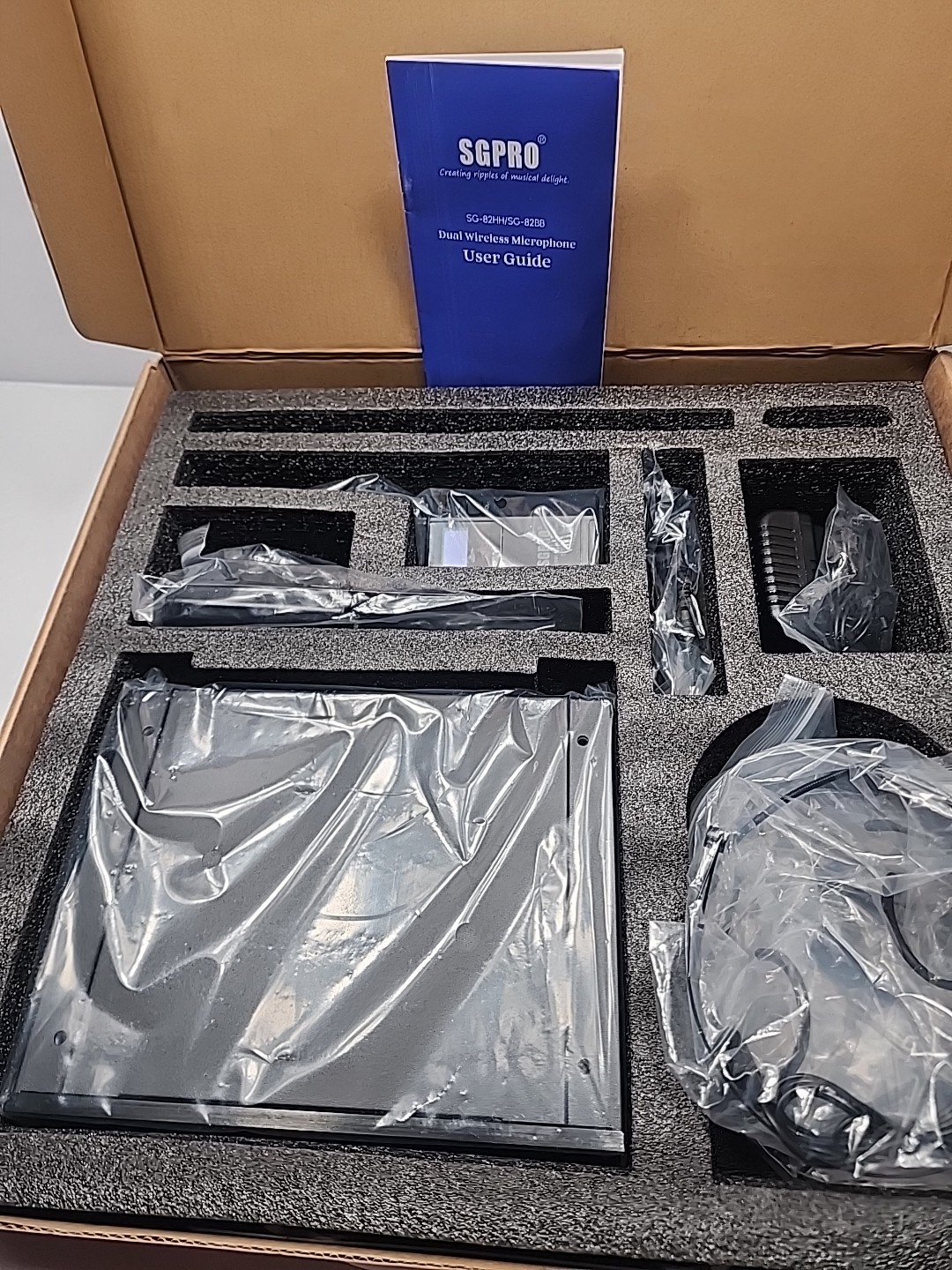 Dual Wireless Microphone System - Metal Handheld Mics & Receiver, Adjustable UHF