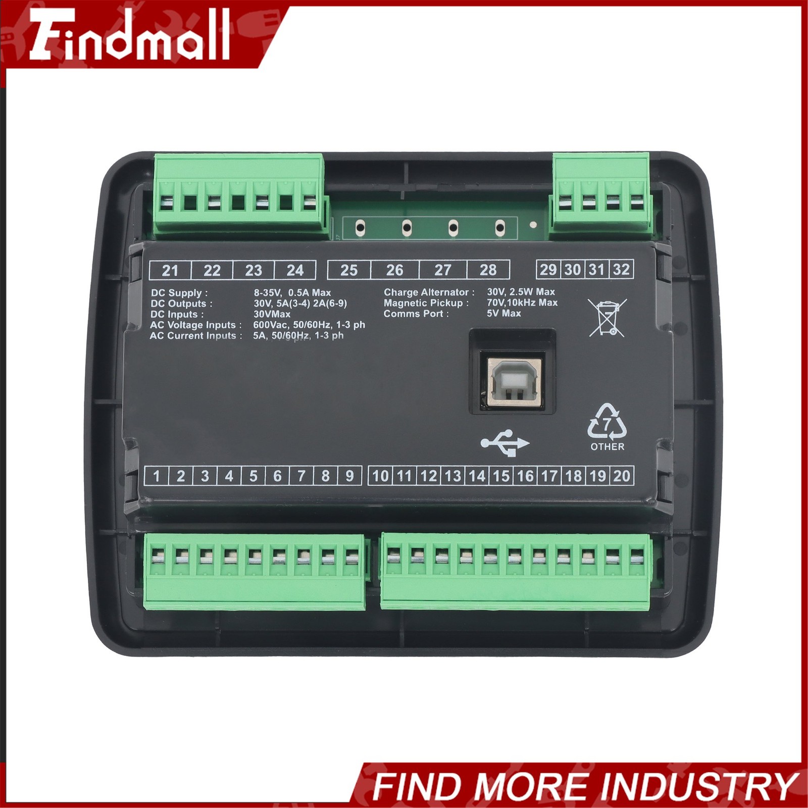 Findmall Generator Controller DSE4510 Control Module Control Panel LCD Display