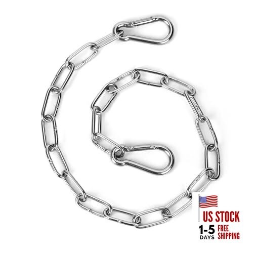 Gate Chain Lock, 20 Inch Stainless Steel Gate Link Chain Lock with Both-Ended