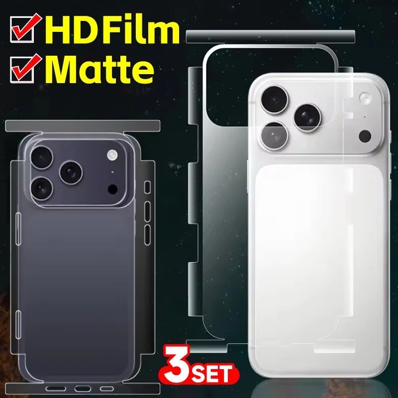 HD Hydrogel Back Screen Protector Film for iPhone 17 Pro Max Full Cover