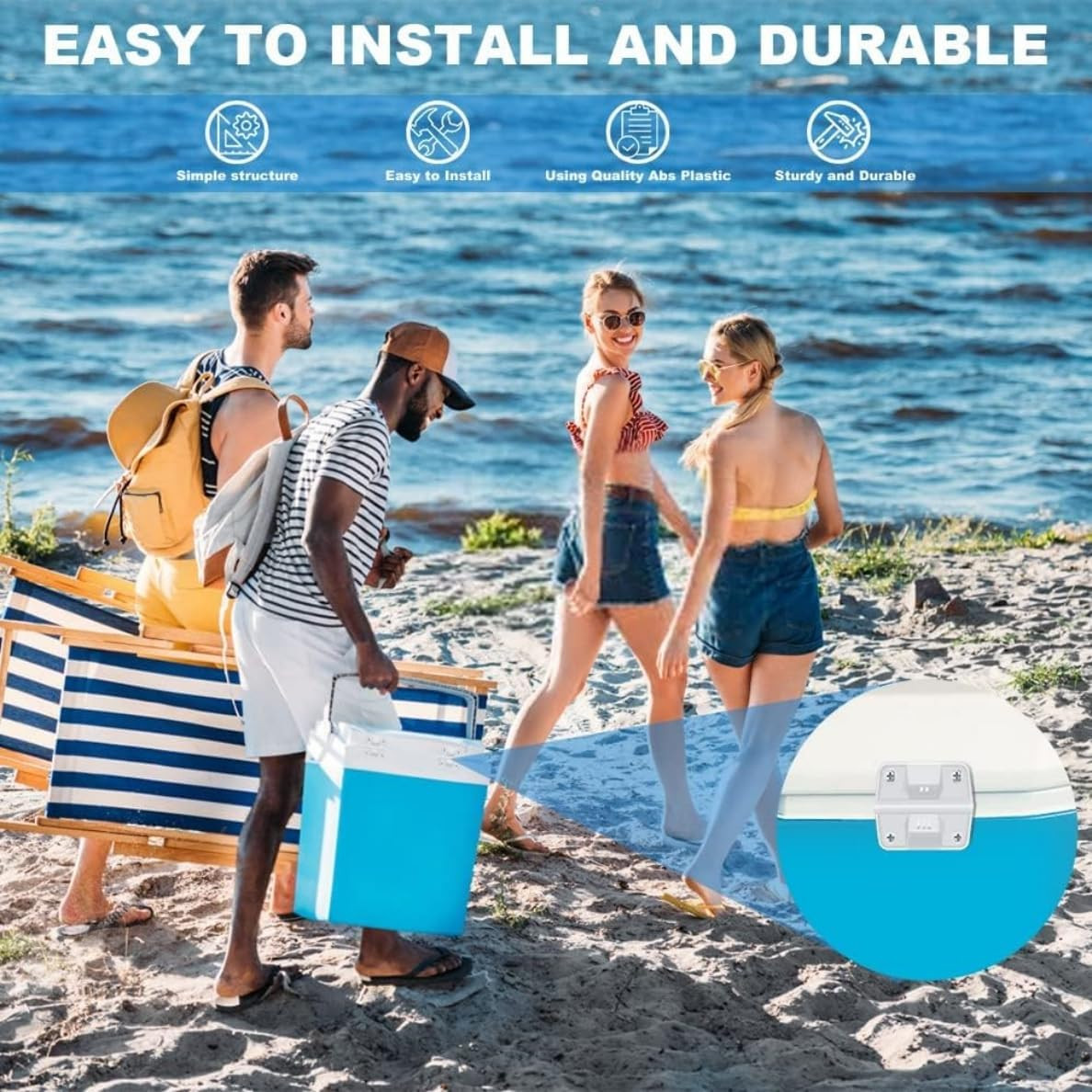Cooler Replacement Plastic Hinges and Screws Set, Compatible with Coleman Cooler