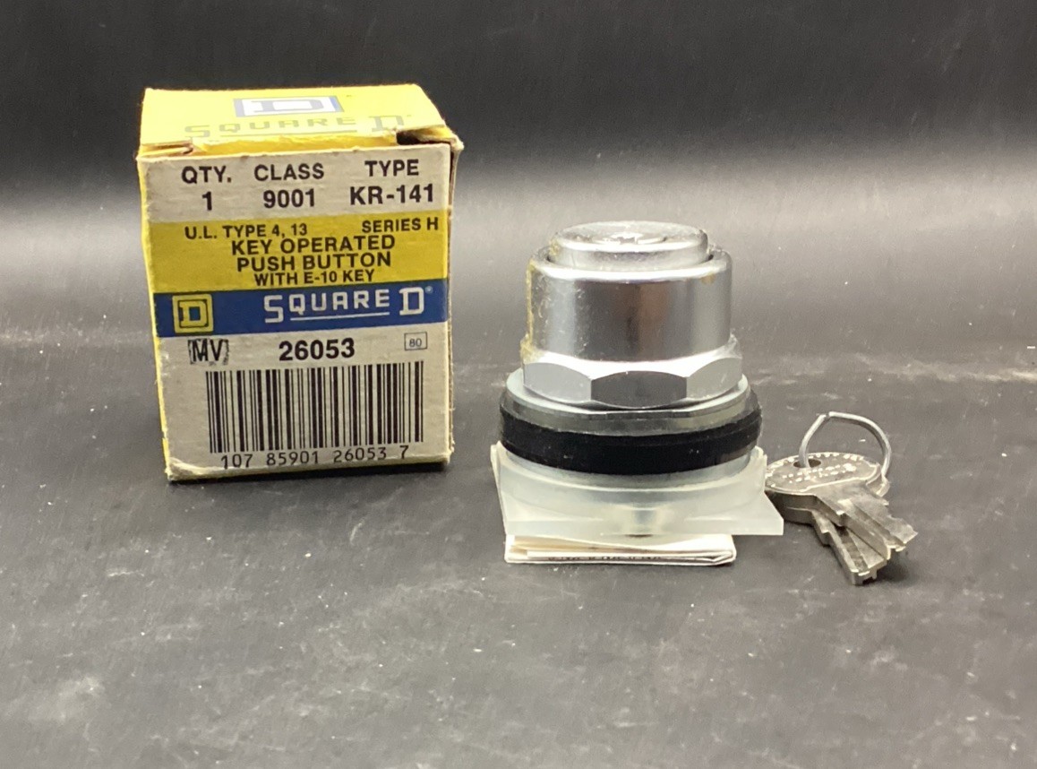 NEW SQUARE D 9001KR141 KEY OPERATED PUSH BUTTON KR-141 CLASS 9001
