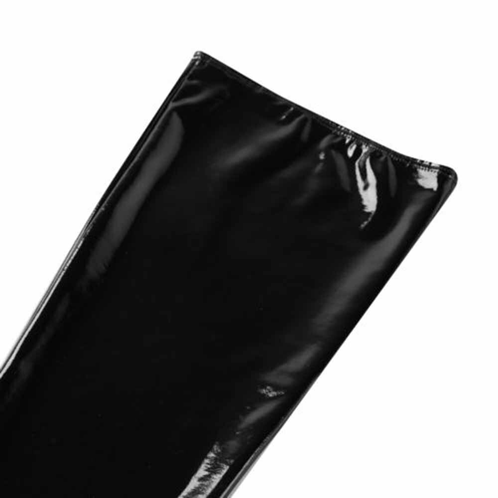 Men Wet Look Latex Long Stockings Thigh High Boots Socks Costume Cosplay Club