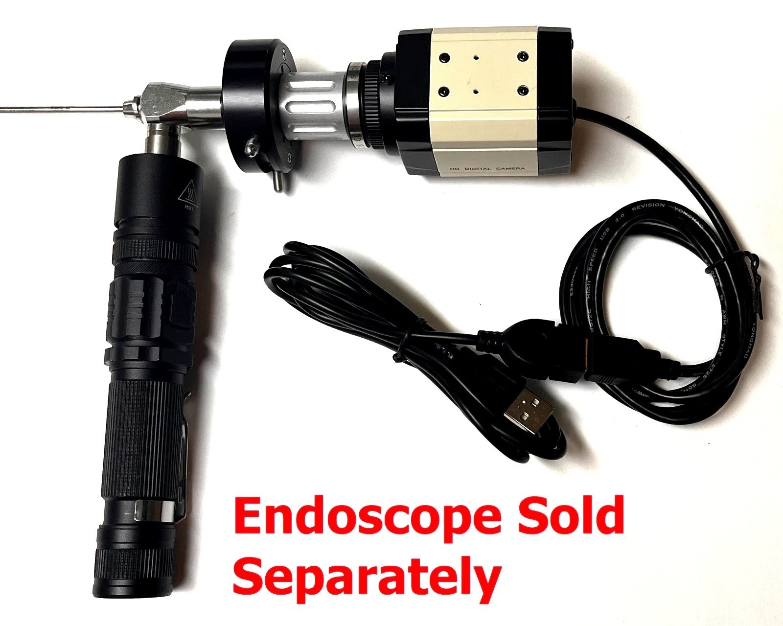 Rigid Endoscope Nasoscope Sinuscope ENT HD USB Camera Head+Coupler+Light Source