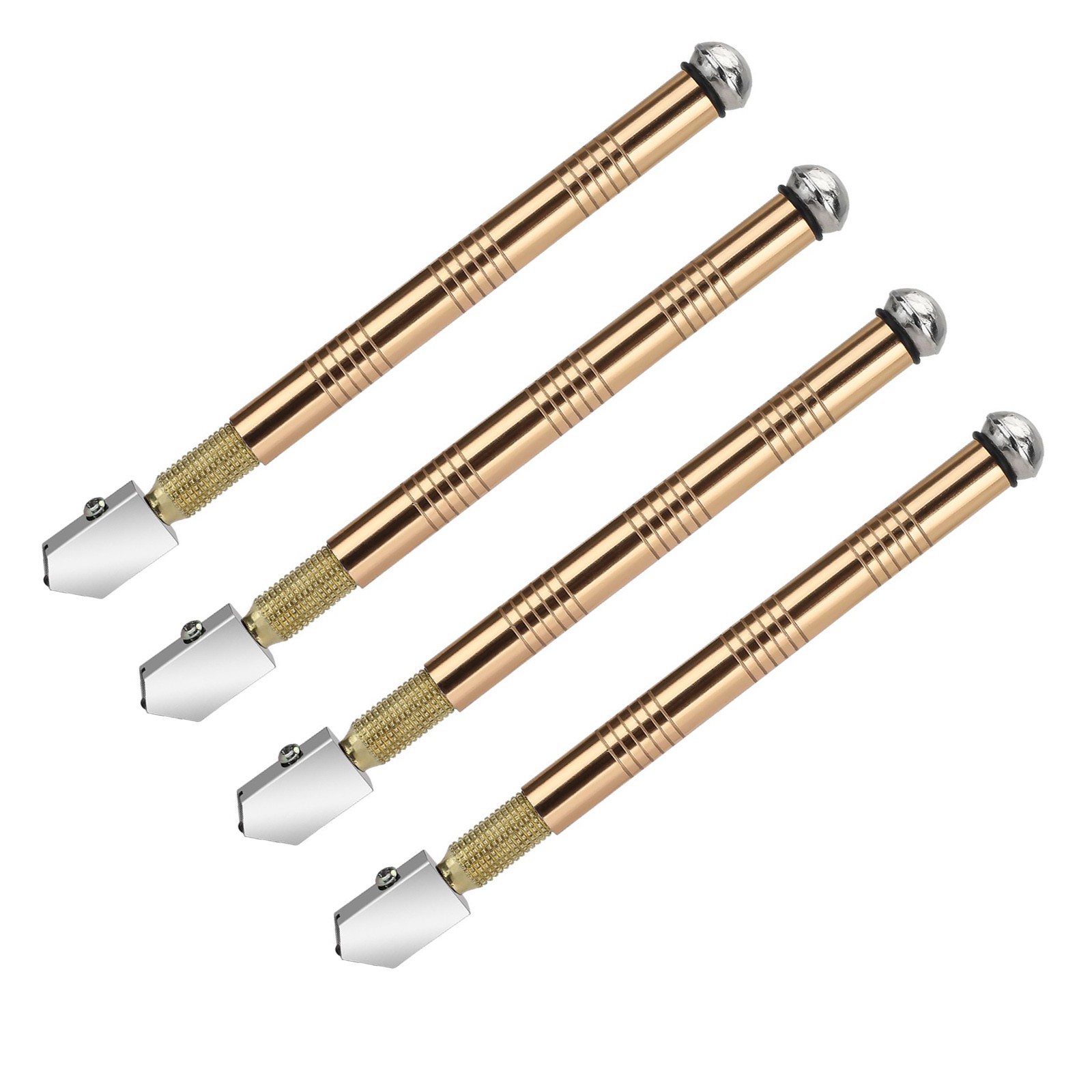 4pcs 15.5cm Professional Diamond Glass Cutter With Ergonomic and Non-slip Handle