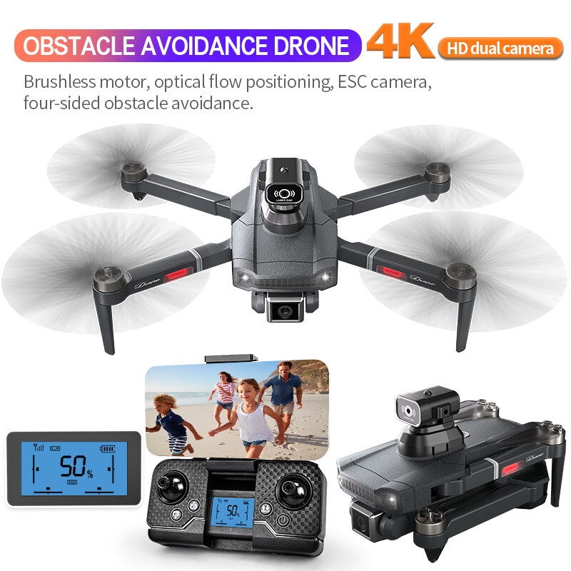 RC Drone 4k HD Camera WIFI FPV Drone Dual Camera Foldable Quadcopter Brushless