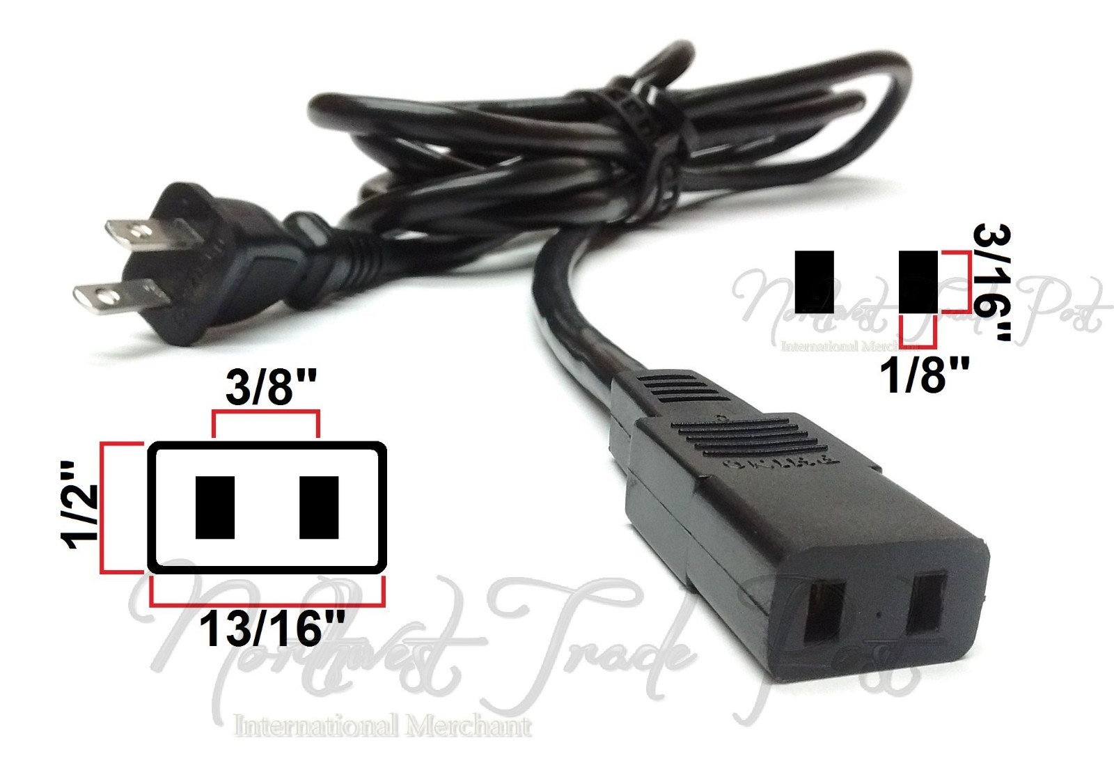 8ft AC Power Cord for Chinon Super 8 Model 2500GL 3000GL Dual 8mm Film Projector