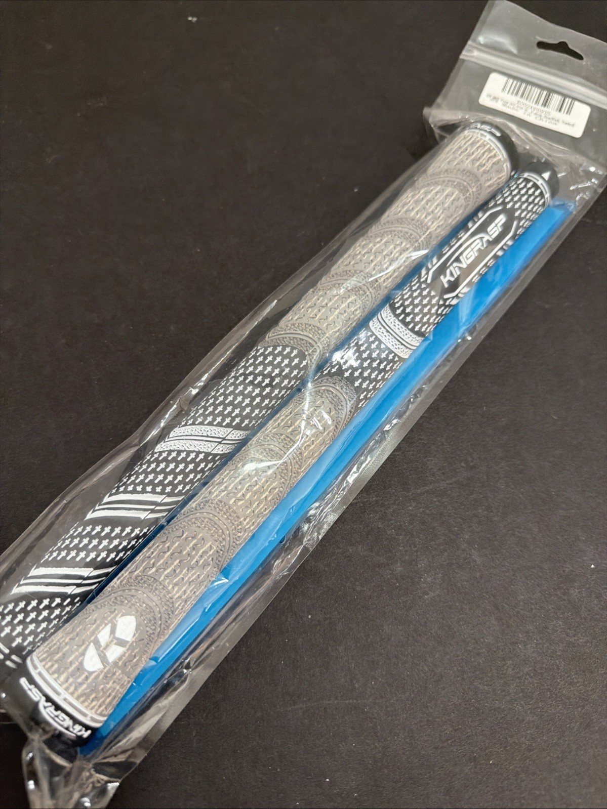 Kingrasp Standard Golf Grips – 2 Pack – Gray/White/Black – New