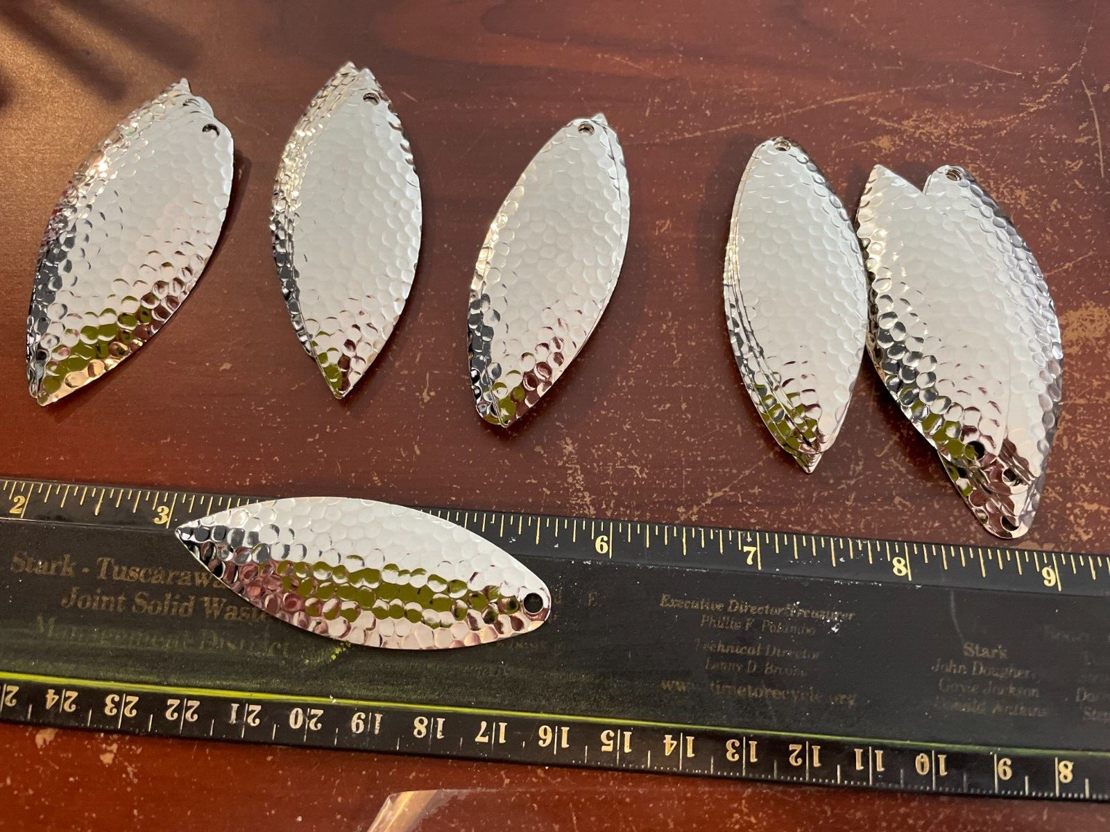 50 count Hammered Nickel in size 5 Willow Leaf  spinner blade spinnerbait