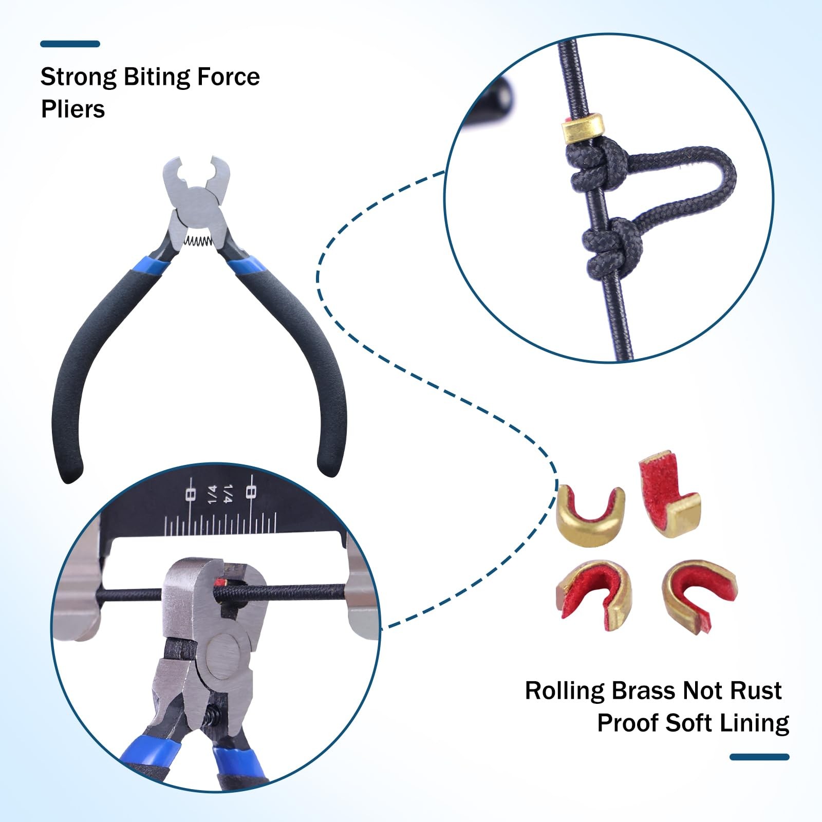Moyujian Archery Bow String Nocking Points Set Square black