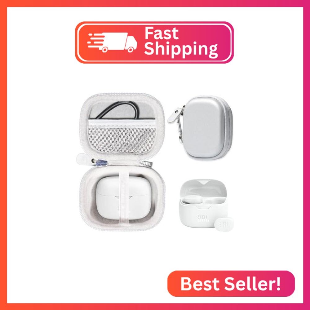 CaseSack Case for JBL Tune Buds True Wireless Noise Cancelling Earbuds (White)