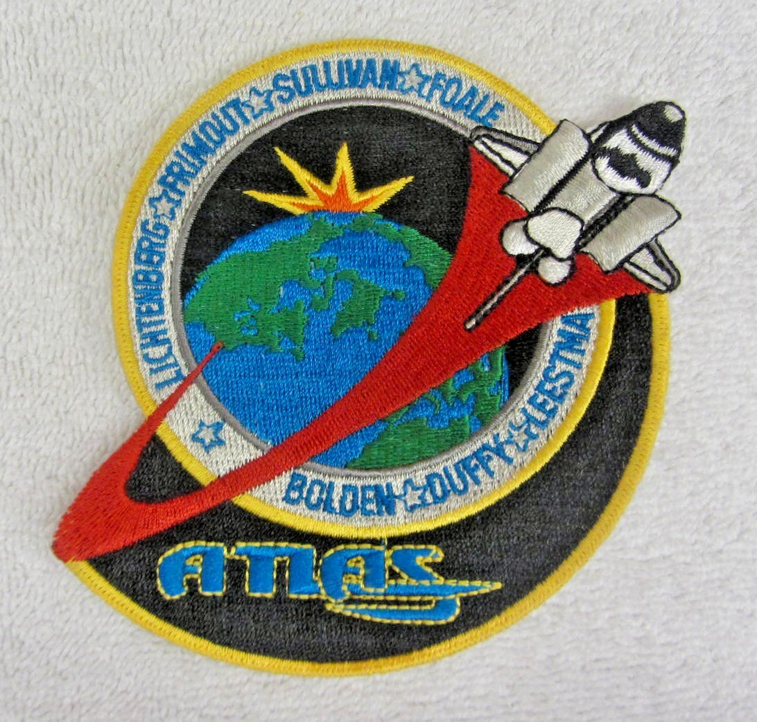 NASA ATLAS SHUTTLE PATCH Lichtenberg  Sullivan Foale Bolden Duffy Leestma STS45