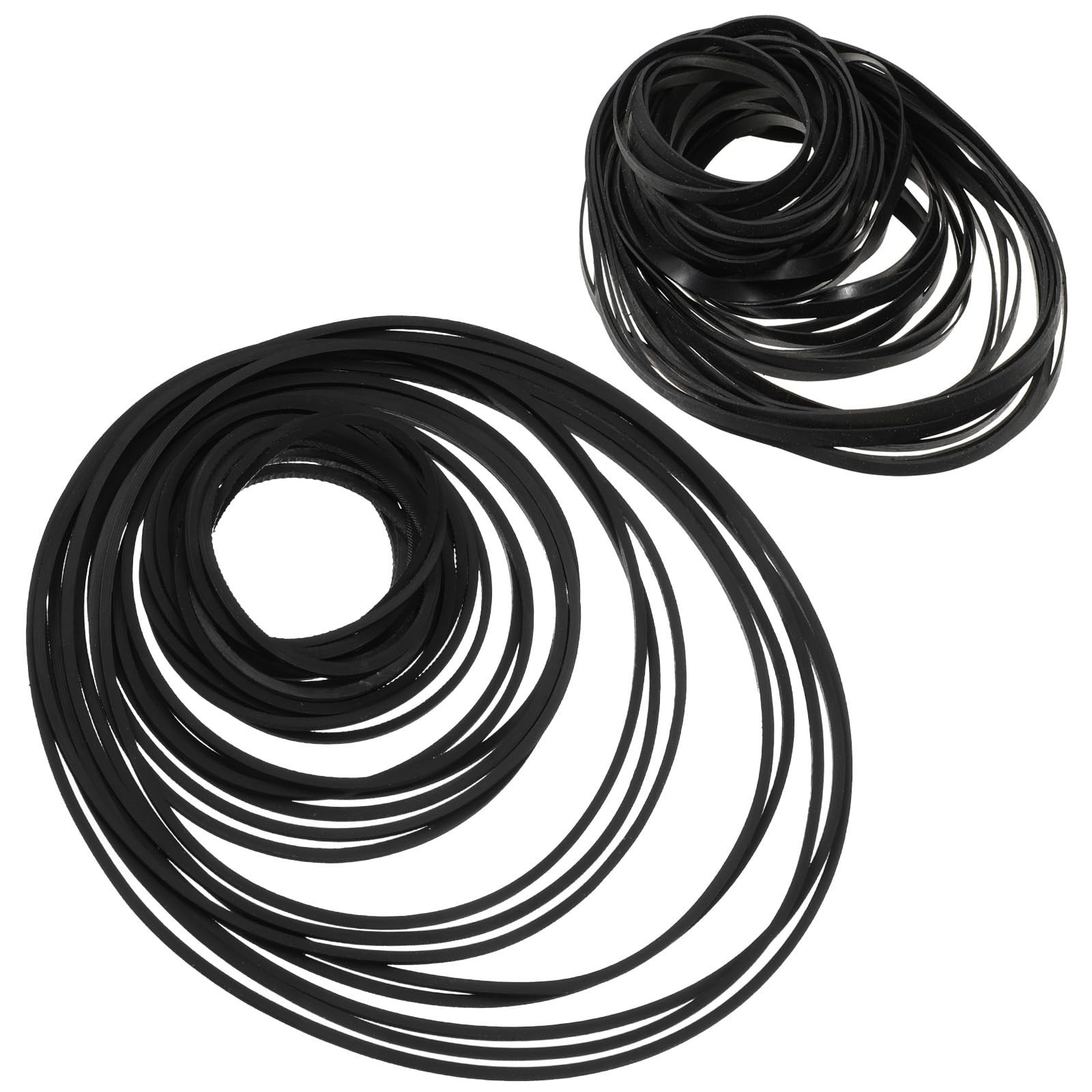 100 Pcs Black Recorder Rubber Belts Cassette Recorder Repair Maintenance Mix ...