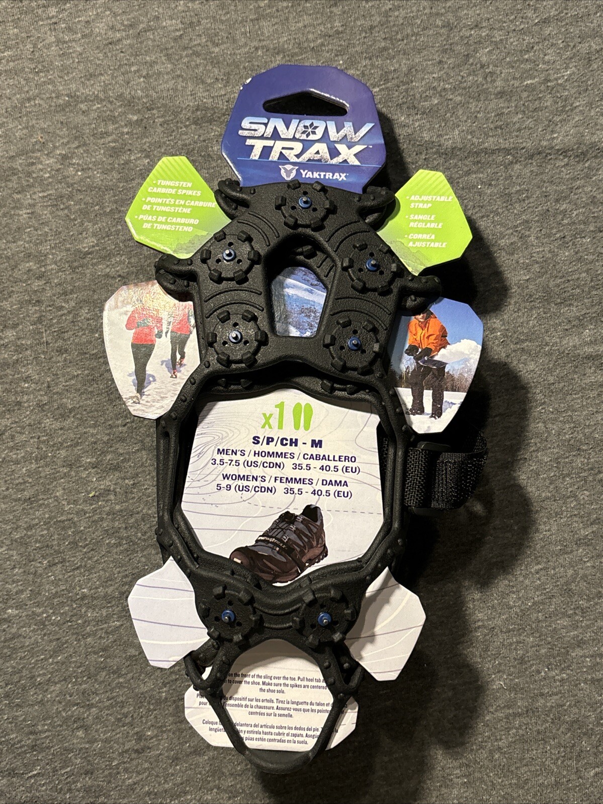 Snow Trax Snow Shoes Foot Traction Snow Ice Size S/M  Men's 3.5-7.5, Women's 5-9